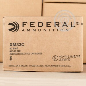Photograph showing detail of 50 BMG FEDERAL AMERICAN EAGLE 660 GRAIN FMJ (10 ROUNDS)