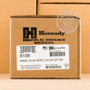 Image of 30-06 SPRINGFIELD HORNADY AMERICAN WHITETAIL 150 GRAIN SP (200 ROUNDS)