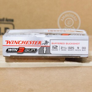 Image of the 12 GAUGE WINCHESTER WIN3GUN 2-3/4" 00 BUCKSHOT (5 ROUNDS) available at AmmoMan.com.