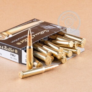 Photo detailing the 7X57MM MAUSER SELLIER & BELLOT 140 GRAIN FMJ (20 ROUNDS) for sale at AmmoMan.com.