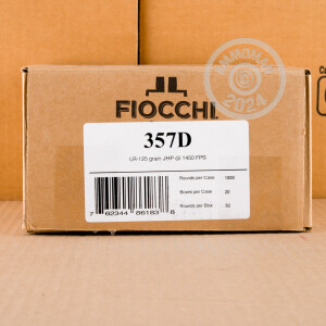 Image of the 357 MAGNUM FIOCCHI 125 GRAIN JHP (1000 ROUNDS) available at AmmoMan.com.
