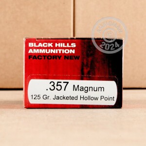 Image of the 357 MAGNUM BLACK HILLS 125 GRAIN JHP (50 ROUNDS) available at AmmoMan.com.