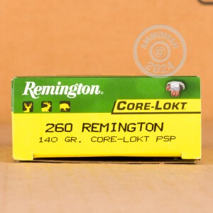 Image of 260 REM REMINGTON CORE-LOKT 140 GRAIN PSP (20 ROUNDS)