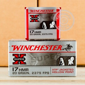Image of the 17 HMR - Winchester Super-X 20 Grain XTP (50 Rounds) available at AmmoMan.com.