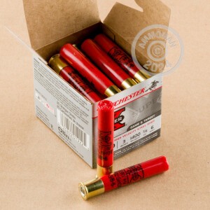 Photo detailing the 410 BORE WINCHESTER SUPER-X 3" 3/8 OZ. #6 STEEL SHOT (250 ROUNDS) for sale at AmmoMan.com.