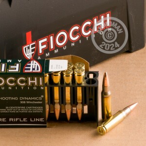 Photograph showing detail of .308 WIN FIOCCHI 150 GRAIN FMJ (180 ROUNDS IN AMMOCAN)
