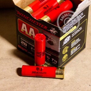 Image of the 28 GAUGE WINCHESTER AA 2-3/4" 3/4 OZ. #7.5 SHOT (250 ROUNDS) available at AmmoMan.com.