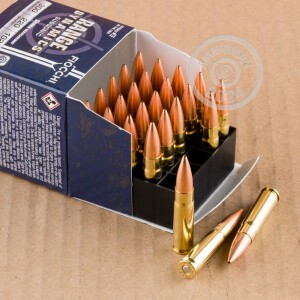 A photograph of 500 rounds of 220 grain 300 AAC Blackout ammo with a Hollow-Point Boat Tail (HP-BT) bullet for sale.