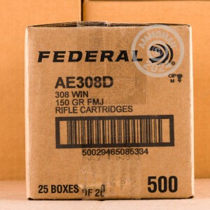 Image of 308 WIN FEDERAL AMERICAN EAGLE 150 GRAIN FMJ (20 ROUNDS)