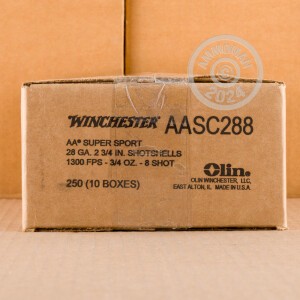 Image of 28 GAUGE WINCHESTER AA 2-3/4" 3/4 OZ. #8 SHOT (250 ROUNDS)