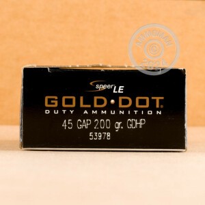 Image of .45 GAP SPEER GOLD DOT 200 GRAIN JHP (50 ROUNDS)