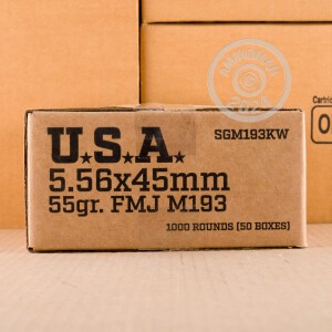 Photo of 5.56x45mm FMJ ammo by Winchester for sale.