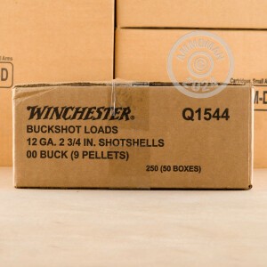 Photograph showing detail of 12 GAUGE WINCHESTER MILITARY 2-3/4" #00 BUCK (250 ROUNDS)