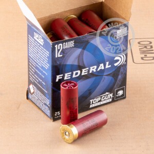 Image of the 12 GAUGE FEDERAL TOP GUN SPORTING 2-3/4" 1 OZ. #8 SHOT (250 ROUNDS) available at AmmoMan.com.