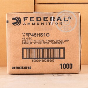 Image of 45 ACP FEDERAL TACTICAL 230 GRAIN JHP (50 ROUNDS)