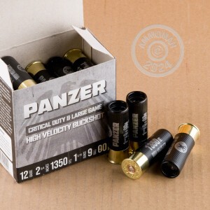 Picture of 2-3/4" 12 Gauge ammo made by Panzer in-stock now at AmmoMan.com.