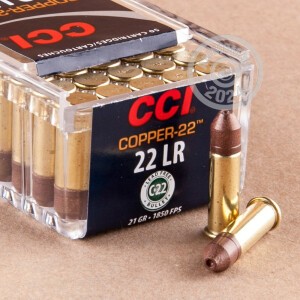 rounds of .22 Long Rifle ammo with HP bullets made by CCI.
