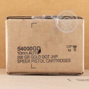 Photograph showing detail of 10MM SPEER GOLD DOT 200 GRAIN JHP (200 ROUNDS)