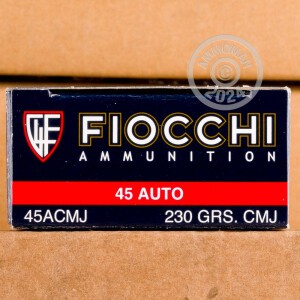 Image of the 45 ACP FIOCCHI SHOOTING DYNAMICS 230 GRAIN CMJ (50 ROUNDS) available at AmmoMan.com.