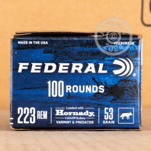 Image of Federal 223 Remington rifle ammunition.