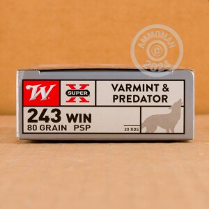 Image of 243 WIN WINCHESTER SUPER-X 80 GRAIN JSP (200 ROUNDS)