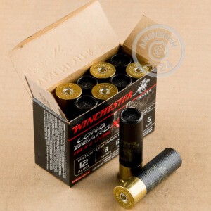 Photo detailing the 12 GAUGE WINCHESTER LONG BEARD XR 3" #6 LEAD SHOT TURKEY LOAD (10 ROUNDS) for sale at AmmoMan.com.