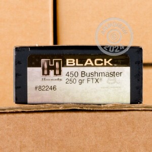 Photo of 450 Bushmaster flex tip technology ammo by Hornady for sale.