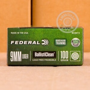 Image of the 9MM FEDERAL LE BALLISTICLEAN 100 GRAIN RHT FRANGIBLE (50 ROUNDS) available at AmmoMan.com.