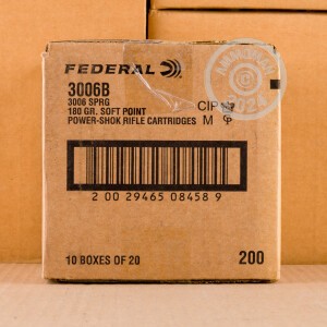 Image of 30-06 FEDERAL POWER-SHOK 180 GRAIN SOFT POINT (200 ROUNDS)