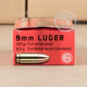 An image of 9mm Luger ammo made by GECO at AmmoMan.com.