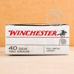 Image of the 40 S&W WINCHESTER 180 GRAIN FMJ (500 ROUNDS) available at AmmoMan.com.