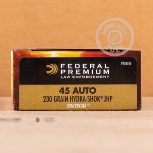 Image of the .45 ACP FEDERAL HYDRA SHOK 230 GRAIN JHP (1000 ROUNDS) available at AmmoMan.com.