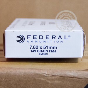 Image of Federal 308 / 7.62x51 rifle ammunition.