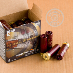 Image of the 12 GAUGE FEDERAL HIGH OVER ALL 2-3/4" 1 OZ. #8.5 SHOT (25 ROUNDS) available at AmmoMan.com.