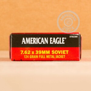 Image of the 7.62X39 FEDERAL AMERICAN EAGLE 124 GRAIN FMJ (20 ROUNDS) available at AmmoMan.com.