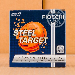 Image of 12 GAUGE FIOCCHI LOW RECOIL STEEL 2-3/4" #7 SHOT (25 ROUNDS)