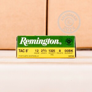 Photo detailing the 12 GAUGE REMINGTON EXPRESS TAC 8 2-3/4" 00 BUCK (5 ROUNDS) for sale at AmmoMan.com.