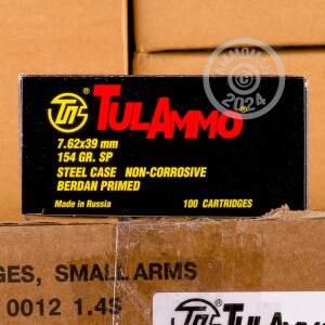 Image of the 7.62X39 TULA 154 GRAIN SOFT POINT (100 ROUNDS) available at AmmoMan.com.