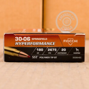 Image of the .30-06 SPRINGFIELD FIOCCHI SST 180 GRAIN JHP (200 ROUNDS) available at AmmoMan.com.