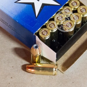 Photo of 9mm Luger JHP ammo by Independence for sale at AmmoMan.com.
