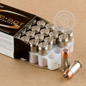 Photo detailing the 45 ACP +P SPEER GOLD DOT 200 GRAIN JHP (20 ROUNDS) for sale at AmmoMan.com.