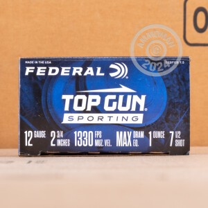 Image of 12 GAUGE FEDERAL TOP GUN SPORTING 2-3/4" 1 OZ. #7.5 SHOT (250 ROUNDS)