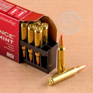 A photograph detailing the 223 Remington ammo with V-MAX bullets made by Hornady.