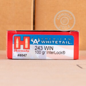 Image of 243 WIN HORNADY AMERICAN WHITETAIL 100 GRAIN INTERLOCK SP (200 ROUNDS)