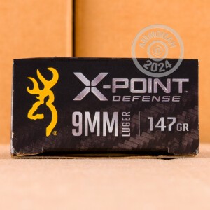 Photo of 9mm Luger JHP ammo by Browning for sale at AmmoMan.com.