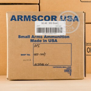 Image of 50 Action Express pistol ammunition at AmmoMan.com.