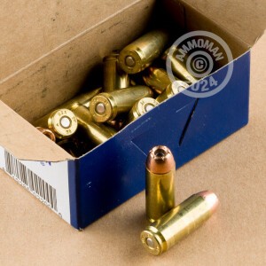 A photograph of 20 rounds of 300 grain 50 Action Express ammo with a JHP bullet for sale.