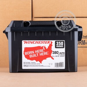 Image of the 380 ACP WINCHESTER 95 GRAIN FMJ (350 ROUNDS IN FIELD BOX) available at AmmoMan.com.