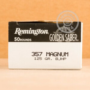 Photo detailing the 357 MAGNUM REMINGTON GOLDEN SABER 125 GRAIN BJHP (50 ROUNDS) for sale at AmmoMan.com.