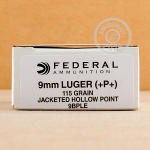Image of the 9MM LUGER FEDERAL HI-SHOK +P+ 115 GRAIN JHP (50 ROUNDS) available at AmmoMan.com.